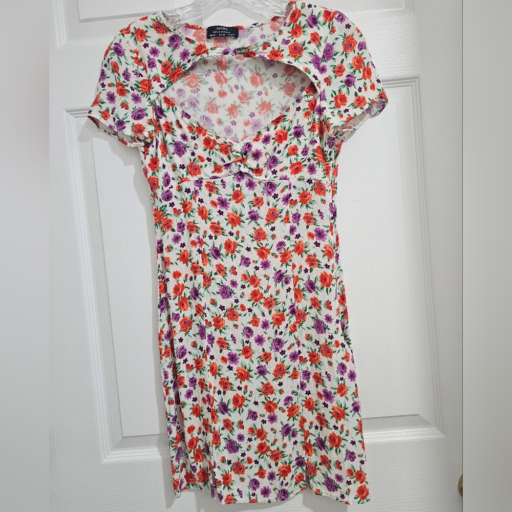 Bershka Multicolor Floral Mini Dress - Picture 3 of 11